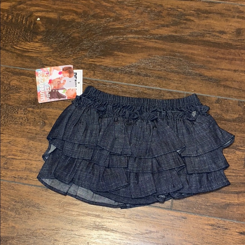 Infant Ruffle Butts Ruffle Denim Skirt - Picture 2 of 3
